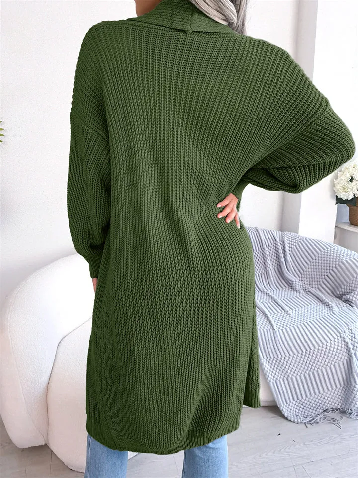 All Match Leisure Lapel Cardigan Loose Women's Sweater