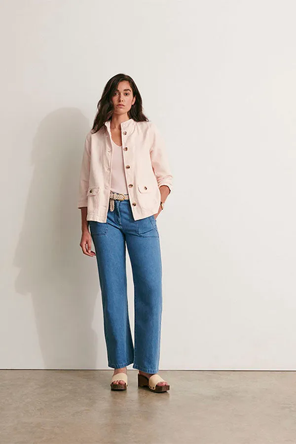 BRUME PINK STRAIGHT COLLAR JACKET