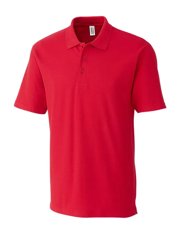 Clique Men's Addison All Cotton Pique Short Sleeve Polo