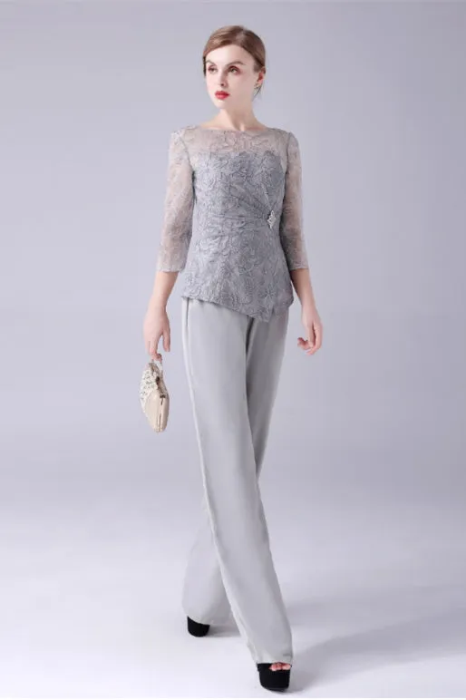 Jewel long sleeves lace boeknot mother's suit