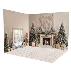 Kate Christmas Tree Fireplace Boho Room Set
