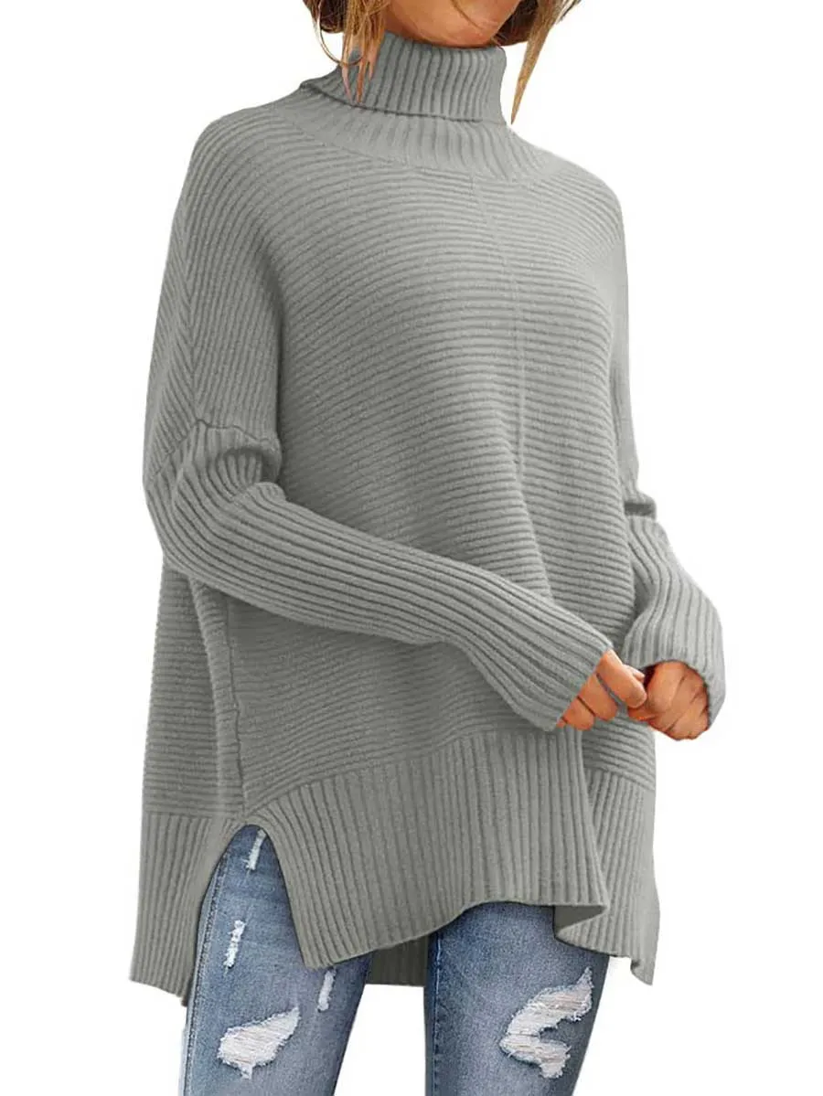 Stunncal High Neck Batwing Knit Sweater